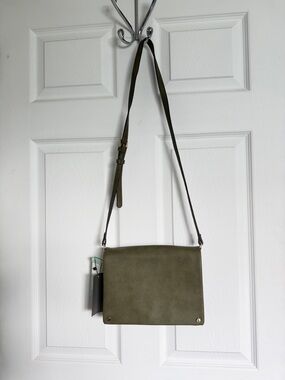 Street Level Olive Green Pebbled Crossbody